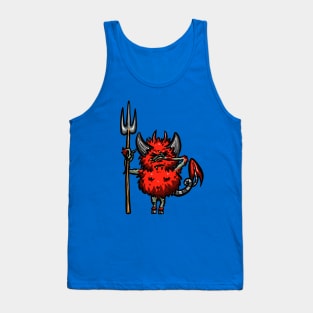 Embarrassed Devil on my Shoulder Cartoon Logo Mascot Tank Top